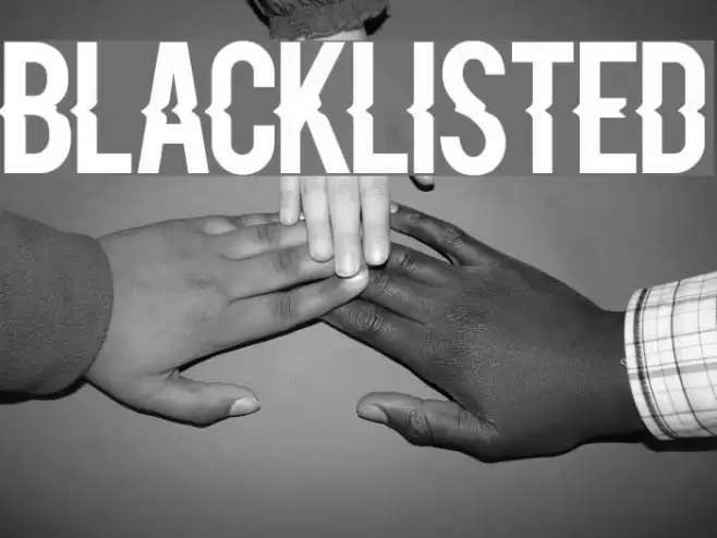 Blacklisted Font examples