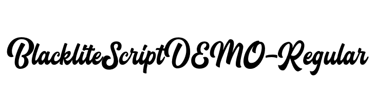 Blacklite Script DEMO-Regular  baixar fontes gratis