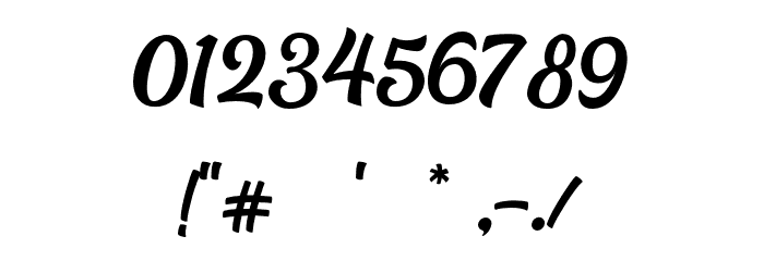 Blacklite Script DEMO-Regular Font OTHER CHARS