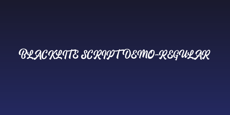 Blacklite Script DEMO-Regular Social Header