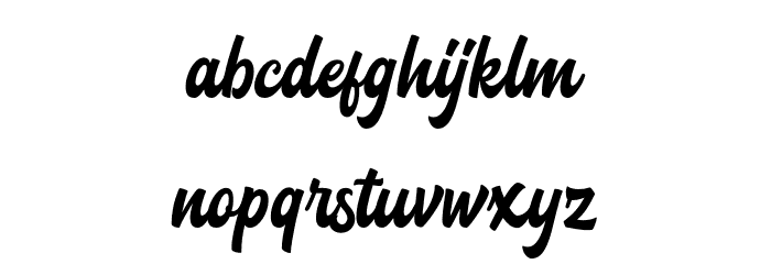 Blacklite Script DEMO-Regular Font LOWERCASE