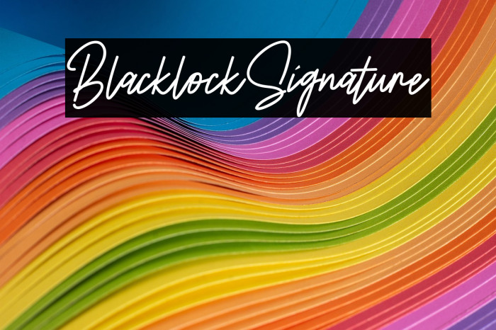 BlacklockSignature Example 1
