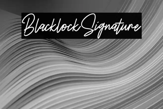 BlacklockSignature خط examples