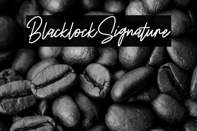 BlacklockSignature خط examples