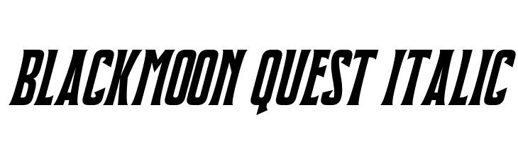 Blackmoon Quest Italic  les polices de caractères gratuit tlcharger