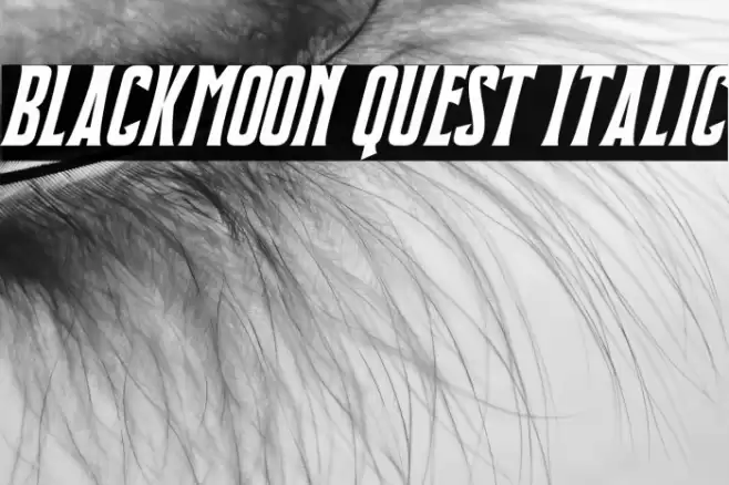 Blackmoon Quest Italic Font examples
