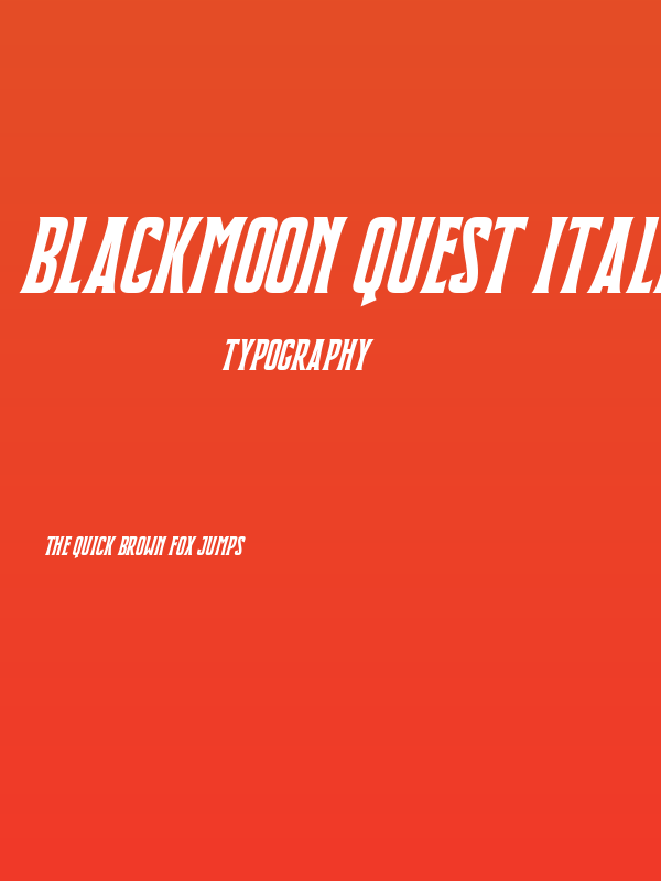 Blackmoon Quest Italic Poster