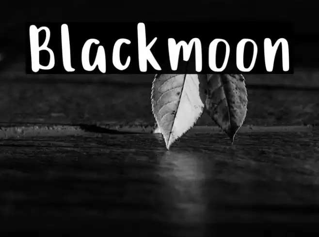 Blackmoon Font examples