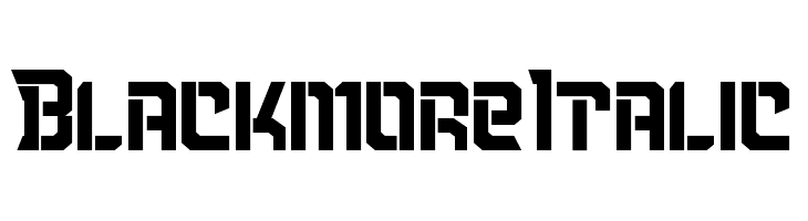 Blackmore Italic  Frei Schriftart Herunterladen