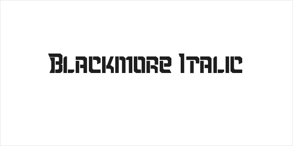 Blackmore Italic Logo