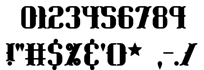 Blackoninaut Bold BRK Font OTHER CHARS