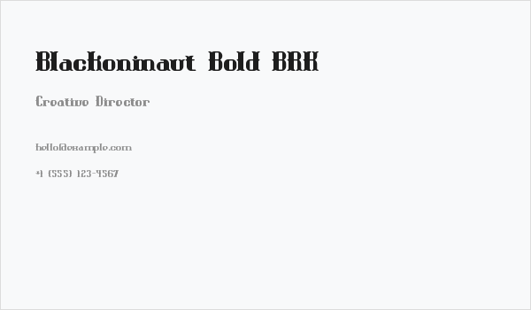 Blackoninaut Bold BRK Business Card