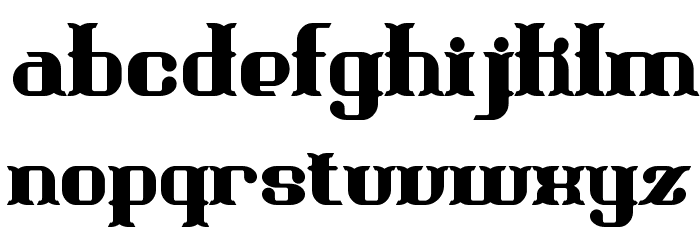 Blackoninaut Bold BRK Font LOWERCASE