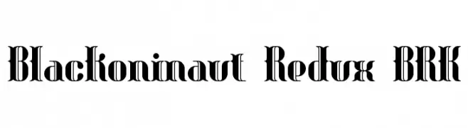 Blackoninaut Redux BRK  Frei Schriftart Herunterladen