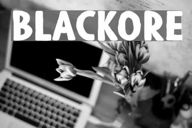 Blackore Font examples
