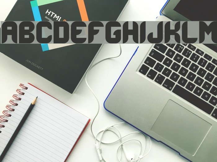BlackoronAlp Font examples
