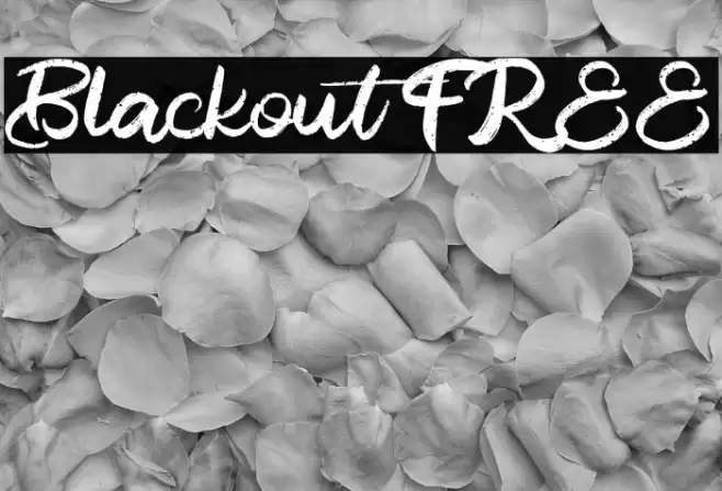 Blackout FREE Font examples