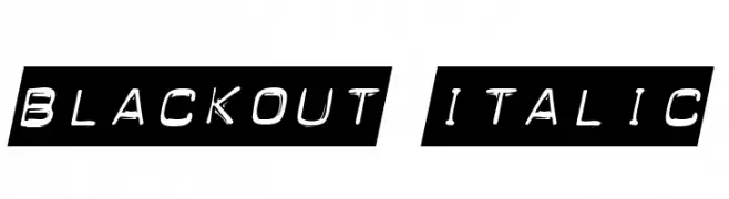 Blackout Italic  Fuentes Gratis Descargar