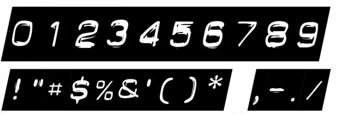 Blackout Italic Font OTHER CHARS
