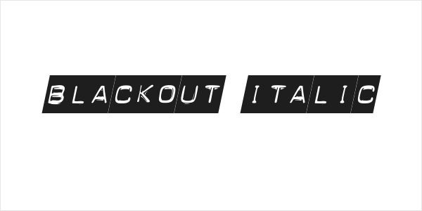 Blackout Italic Logo