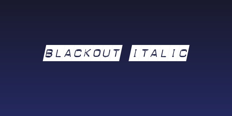 Blackout Italic Social Header