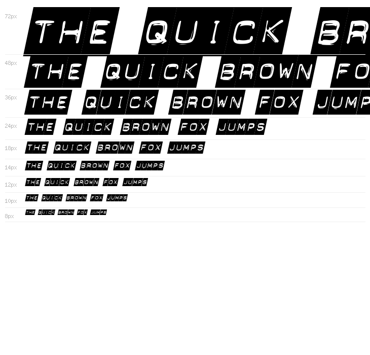 Blackout Italic Waterfall