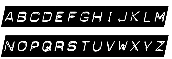 Blackout Italic Font LOWERCASE