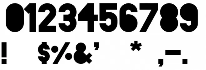 Blackout Midnight Font OTHER CHARS