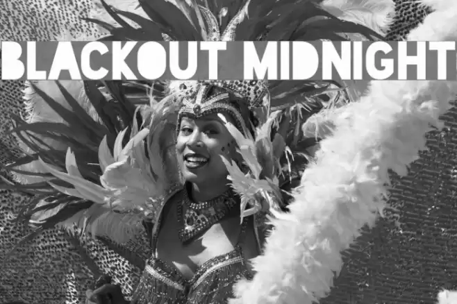 Blackout Midnight Font examples