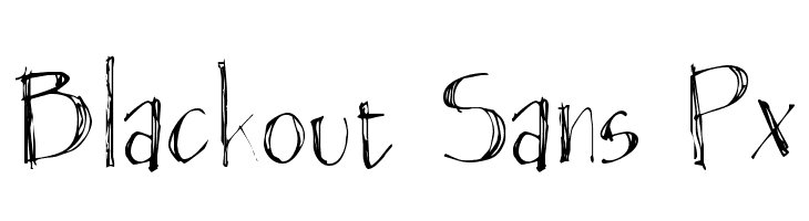 Blackout Sans Px  नि: शुल्क फ़ॉन्ट्स डाउनलोड