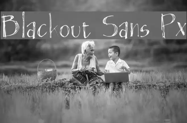 Blackout Sans Px Font examples