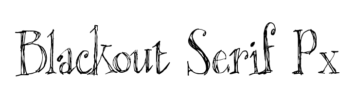Blackout Serif Px  font caratteri gratis