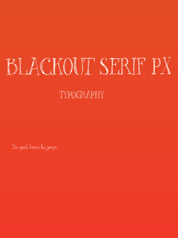 Blackout Serif Px Poster