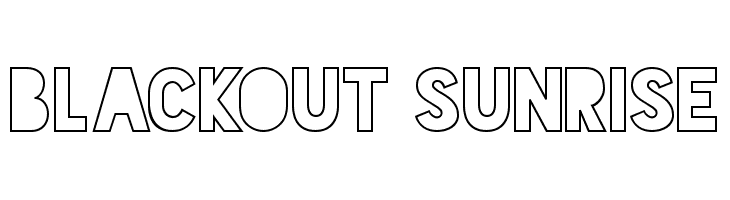 Blackout Sunrise Font
