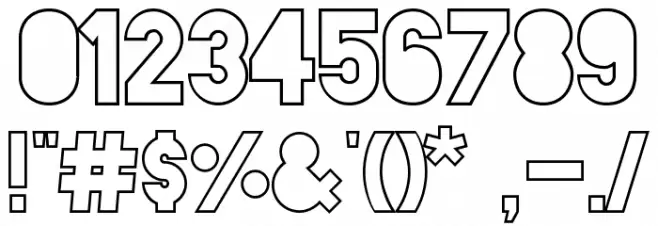 Blackout Sunrise Font OTHER CHARS