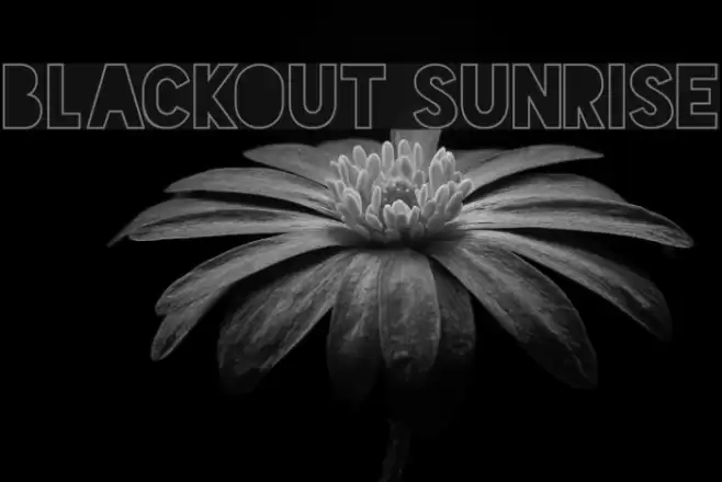 Blackout Sunrise Font examples