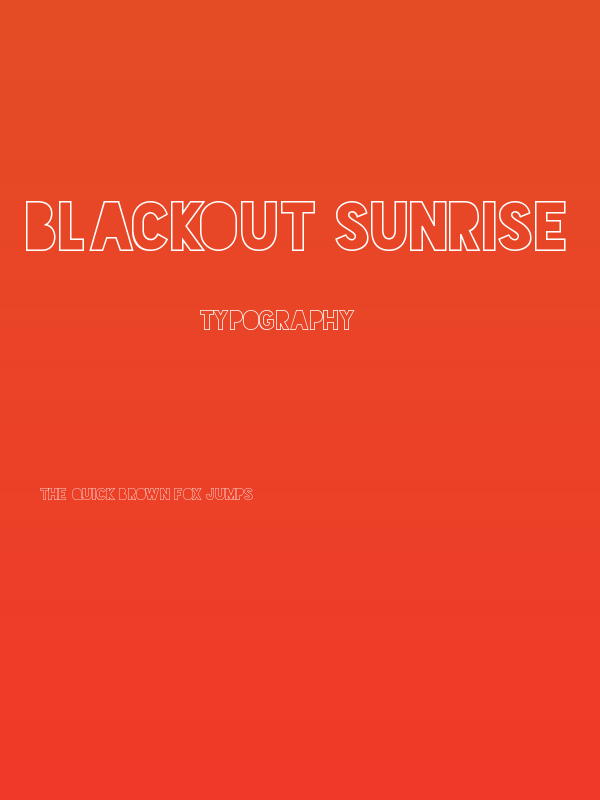 Blackout Sunrise Poster