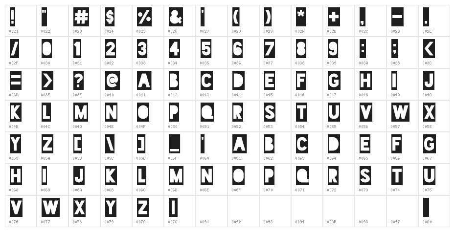 Blackout Two AM Character Map