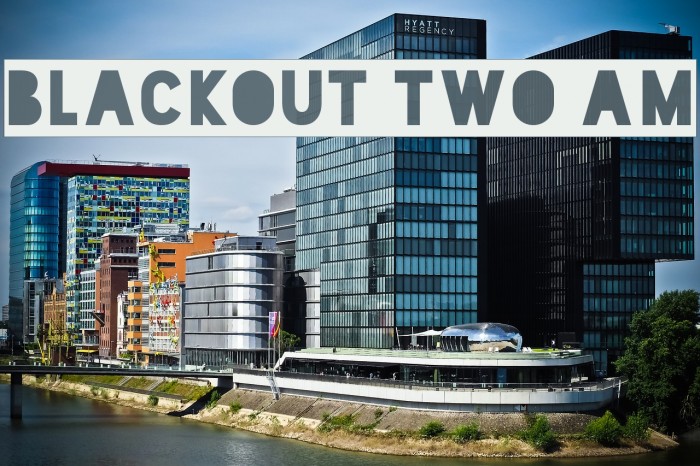 Blackout Two AM Font examples