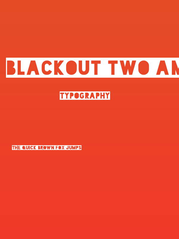 Blackout Two AM Poster