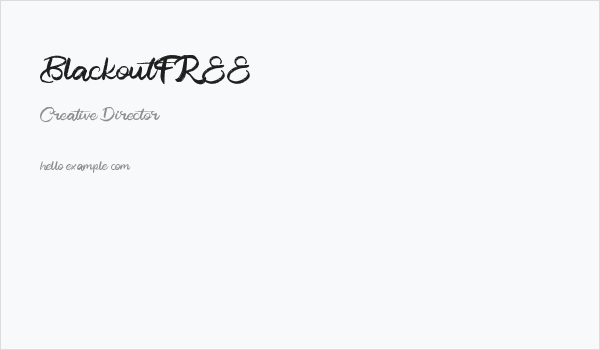 BlackoutFREE Business Card