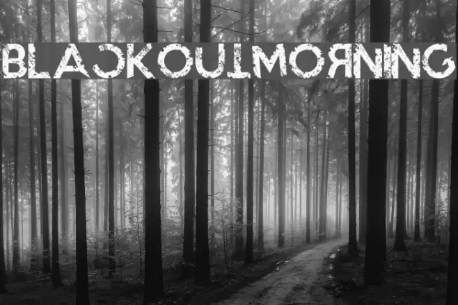 BlackoutMorning Font examples