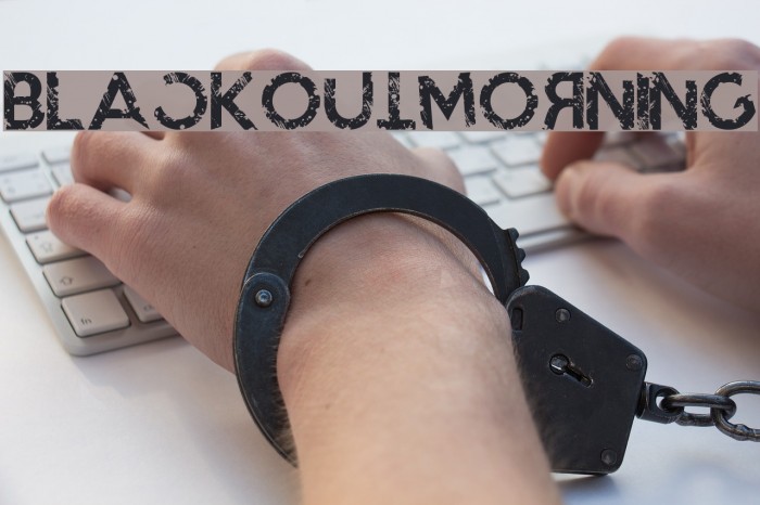 BlackoutMorning Font examples
