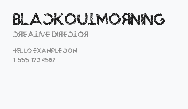 BlackoutMorning Business Card