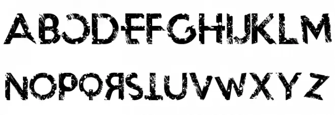 BlackoutMorning フォント 小文字