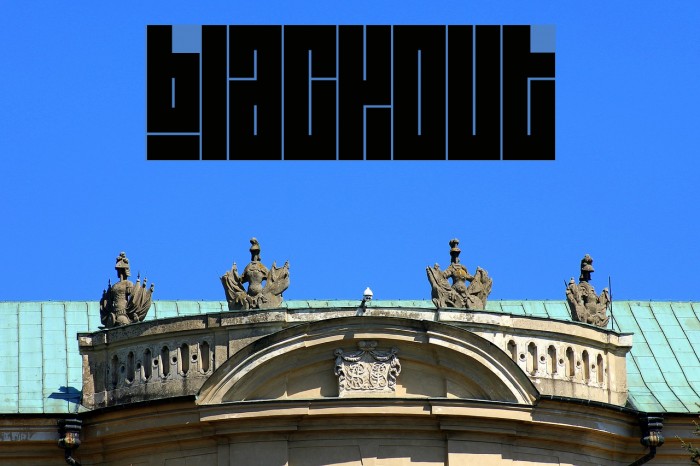 Blackout Font examples