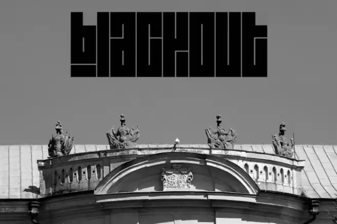 Blackout Font examples