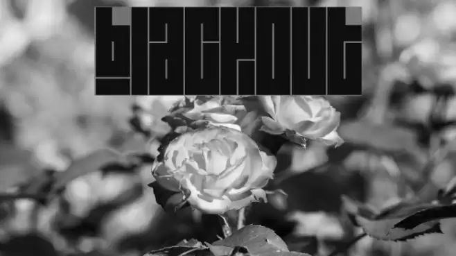 Blackout Font examples