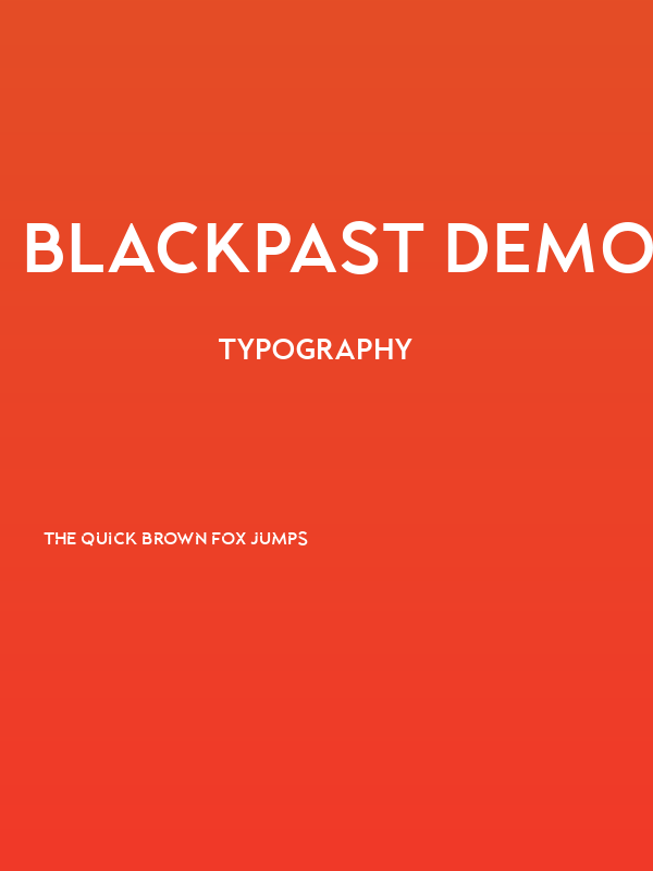 Blackpast DEMO Poster