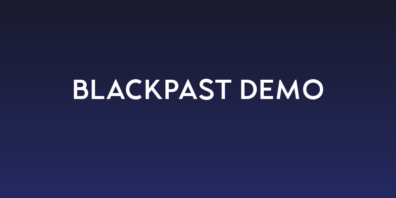Blackpast DEMO Social Header